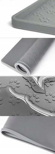 MATA PODKŁADKA POD MISKI DLA PSA KOTA SILIKON 48x30 MIĘKKA WYTRZYMAŁA na Arena.pl