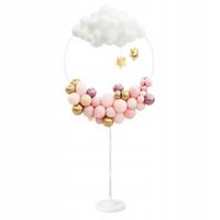 STOJAK DO BALONÓW BIAŁY OKRĄGŁY 168 X 78 CM 1 SZT