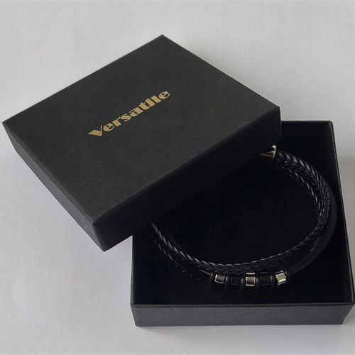 Bransoletka męska skórzana potrójna MAGNETYCZNE ZAPIĘCIE JAKOŚĆ VERSATILE na Arena.pl