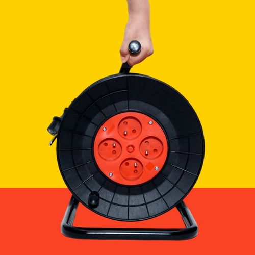 PRZEDŁUŻACZ NA BĘBNIE 3x2,5 50m BĘBNOWY BUDOWLANY ZWIJAK OGRODOWY na Arena.pl