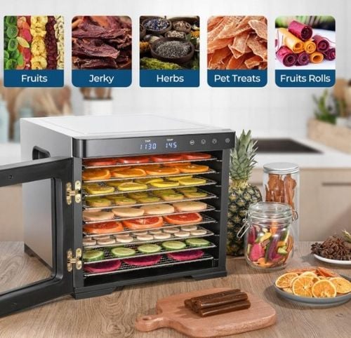 SUSZARKA SPOŻYWCZA DO ŻYWNOŚCI GRZYBÓW ZIÓŁ OWOCÓW WARZYW TIMER! 1000W na Arena.pl