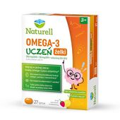NATURELL Omega-3 Uczeń żelki, DHA, EPA, odporność, koncentracja, 27szt.