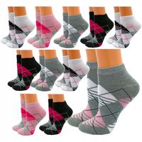 SKARPETKI damskie niskie STOPKI bawełniane kolorowe zestaw 12 PAR 39-41 MIX