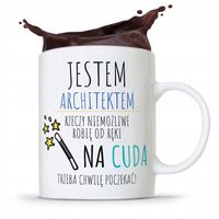 Kubek Architekta Projektanta Na Cuda Trzeba Czekać Z Nadrukiem Ze Zdjęciem