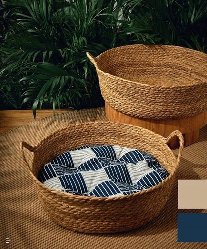 Legowisko Dla Kota Psa Kosz Okrągły Pleciony + Miękka Poduszka na Arena.pl