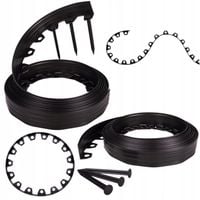 Obrzeże Ogrodowe Trawnikowe Tworzywo Sztuczne 20m Czarny 4cm