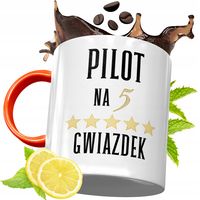 Kubek Pomarańczowy Dla Pilota Prezent Z Nadrukiem Ze Zdjęciem