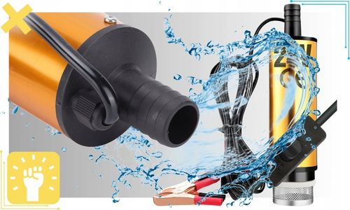 DUŻA POMPKA POMPA DO SPUSZCZANIA PALIWA ROPY OLEJU WODY ELEKTRYCZNA 24V na Arena.pl