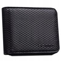 Portfel Peterson męski mały na suwak slim z ochroną kart RFID kompaktowy