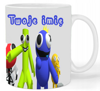 Kubek ceramiczny z imieniem Rainbow Friends
