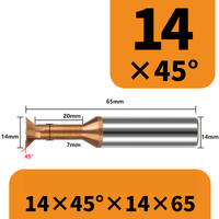 Frez 4-ostrzowy "jaskółczy ogon" dovetail VHM Rozmiar: 14×45°×65L