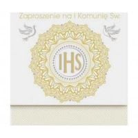 zaproszenie kwadrat hostia 120x120 komunia 10szt