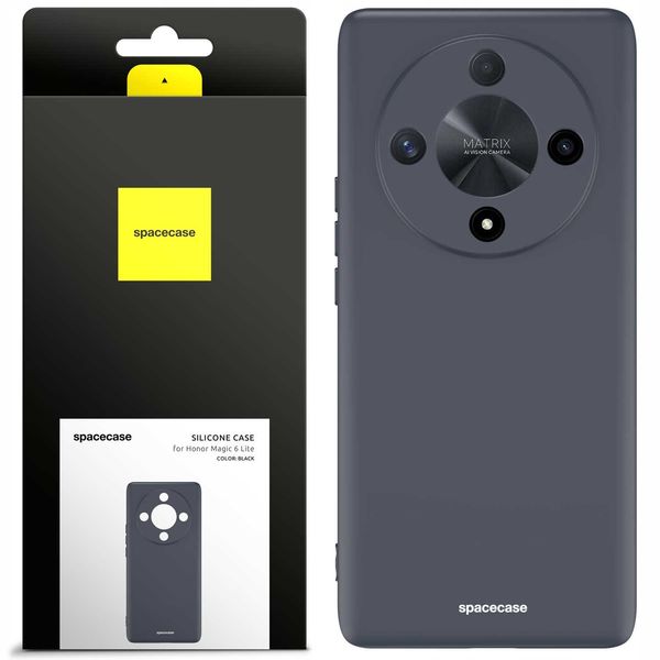 Spacecase Silicone Case Honor Magic 6 Lite Black zdjęcie 1
