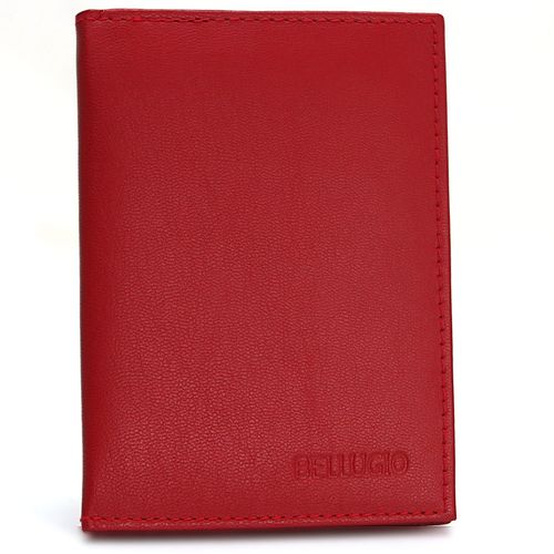 Skórzane etui z systemem RFID - ciemnoczerwone na Arena.pl