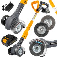 KRAWĘDZIARKA AKUMULATOROWA 21V DO TRAWNIKA CHWASTÓW MCHU KOSTKI 2 SZCZOTKI