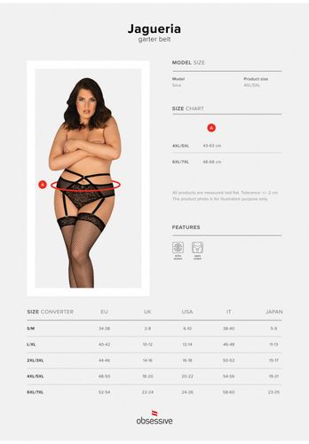 bielizna jagueria pas do pończoch  4xl/5xl na Arena.pl