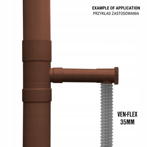 Zbieracz, łapacz wody deszczowej z zaworem, BRADAS 100mm, Brązowy na Arena.pl
