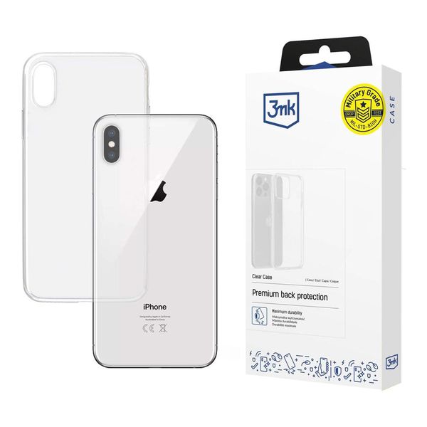 Silikonowe etui na Apple iPhone Xs Max - 3mk Clear Case zdjęcie 1