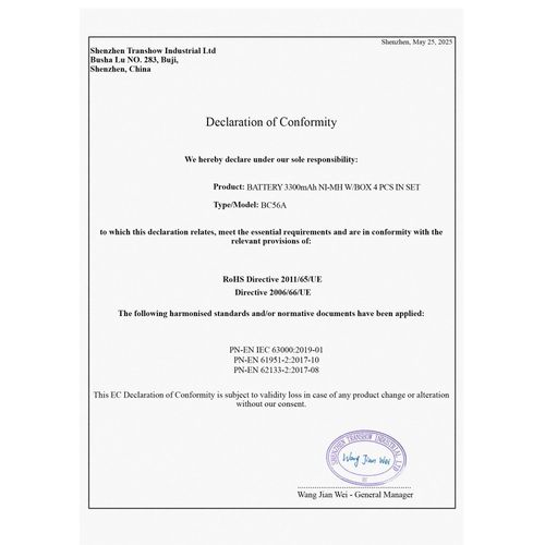 Vezo akumulatorki aa 3300mah r6 uniwersalne do zabawek i pilotów 4 szt na Arena.pl