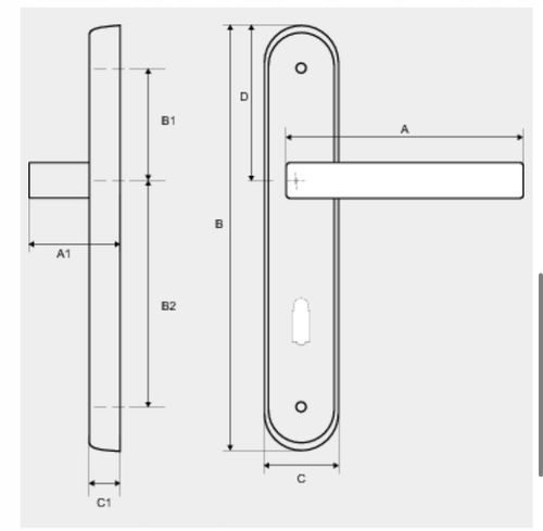 Klamka i szyldy do drzwi łazienkowych PRESTO 72WC na Arena.pl