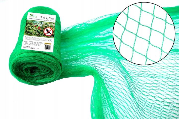 SIATKA OCHRONNA PRZECIW PTAKOM SZPAKOM ochrona truskawek drzew 20g 5x7,5m zdjęcie 6