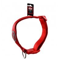 Obroża dla psa nylonowa z podszyciem neoprenowym L 28-45cm czerwona