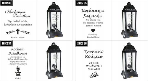 ZNICZ LAMPION z dedykacją TWOIM GRAWEREM dla babci na Arena.pl