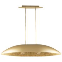 Wisząca lampa z kloszem Gondola M 40641 Sigma do salonu złota