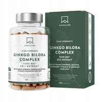 Ginkgo Biloba Pamięć Koncentracja Żeń-szeń Cynk Witaminy B 180 kap Aavalabs