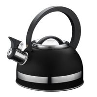 Czajnik stalowy tradycyjny z gwizdkiem 1,7l GAVIN czarny mat indukcja gaz