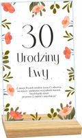 STATUETKA RAMKA na 30 urodziny z życzeniami personalizacja duży wybór