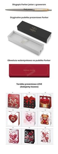 Długopis Parker Jotter Stal Matowa GT z grawerem - prezent na Walentynki na Arena.pl
