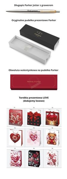 Długopis Parker Jotter Stal Matowa GT z grawerem - prezent na Walentynki zdjęcie 7