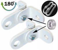 Mocowanie z łożyskiem HUŚTAWKI uchwyt BIAŁY Sufitowy łożysko mocny Detal2M