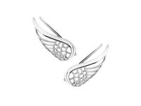 Eleganckie rodowane srebrne kolczyki nausznice skrzydła anioła skrzydełka wings srebro 925 Z1711E