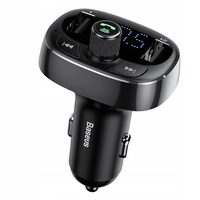 BASEUS TRANSMITER FM BLUETOOTH ŁADOWARKA SAMOCHODOWA MP3 2x USB SD/ TF 3.4A