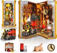 KLOCKI BOOK NOOK PUZZLE 3D DOMEK MAGICZNY DWORZEC KOLEJOWY KSIĘGARNIA 1300×