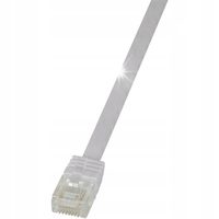 Patchcord LogiLink CF2051U CAT.6 U/UTP 2 m, płaski, biały