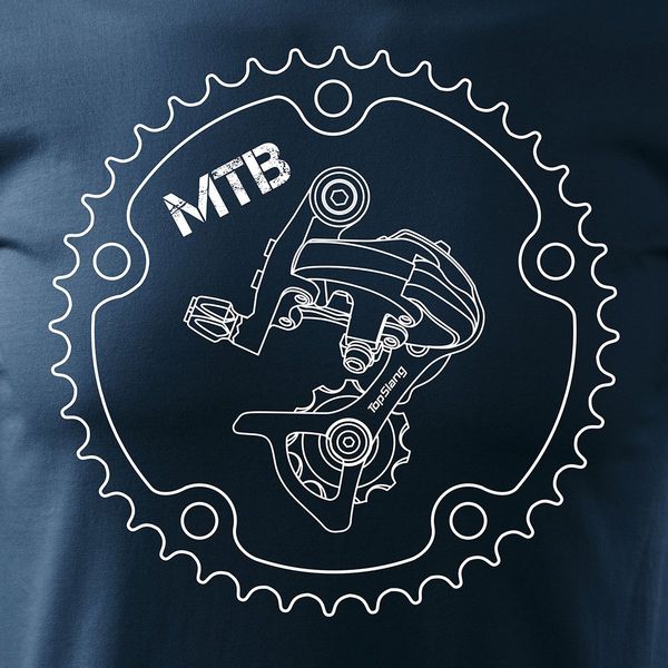 Koszulka rowerowa z przerzutką męska granatowa REGULAR XL zdjęcie 2