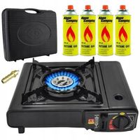 KUCHENKA GAZOWA TURYSTYCZNA PRZENOŚNA 2w1 +4x GAZ ALPEN CAMPING DO