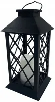 Lampion ozdobny solarny ze migoczącą świeczką led ogrodowy zewnętrzny
