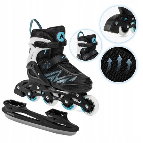 Łyżworolki dziecięce ATTABO 2w1 rolki i łyżwy Kylo L (38-41) Regulowane na Arena.pl