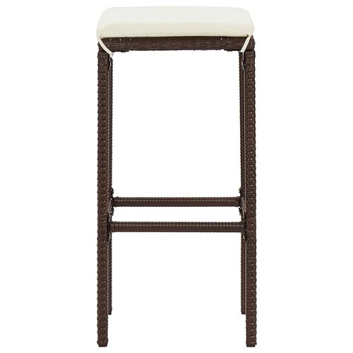 7-cz. zestaw mebli barowych do ogrodu, brąz, akacja i rattan PE na Arena.pl