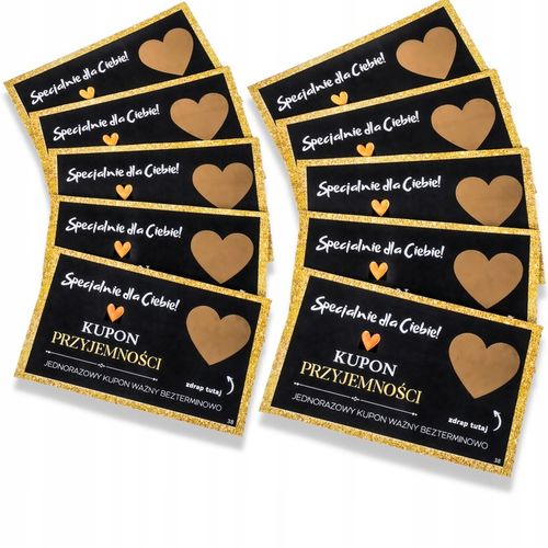 KUPONY PRZYJEMNOŚCI ZDRAPKI 12 sztuk DLA CHŁOPAKA DZIEWCZYNY WALENTYNKI na Arena.pl