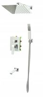 Zestaw Natrysk Prysznic Wanna Podtynk Deszcz CHROM