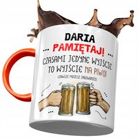 Kubek Pomarańczowy Dla Darii Koleżanki Żony Z Nadrukiem Ze Zdjęciem