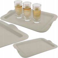TACA PROSTOKĄTNA DO SERWOWANIA NAPOJÓW NACZYŃ KELNERSKA BAROWA 46X36X4 CM