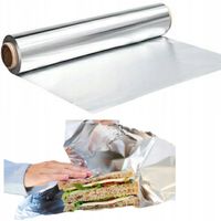 Folia aluminiowa spożywcza gruba 60m gastronomiczna rolka catering mocna