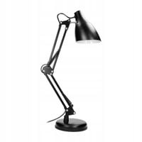 LAMPKA NA BIURKO BIURKOWA NOCNA DO CZYTANIA SZKOLNA CZARNA REGULOWANA 73cm