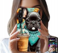ETUI DO SAMSUNG GALAXY M16 5G - BULDOG COFFI LOVE, SŁONECZNIKI, PSI CASE